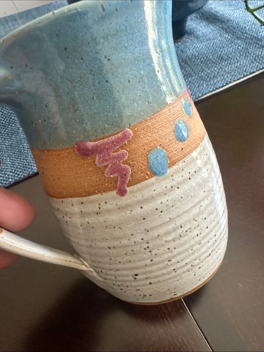 Handmade Signed Vintage Pottery Mug